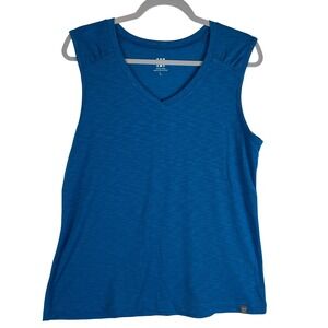 Title Nine Matahari Tank Top Blue V-Neck Sleeveless Activewear TN-420973 Large